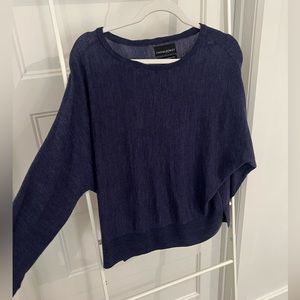 Cynthia Rowley merino wool navy top large
